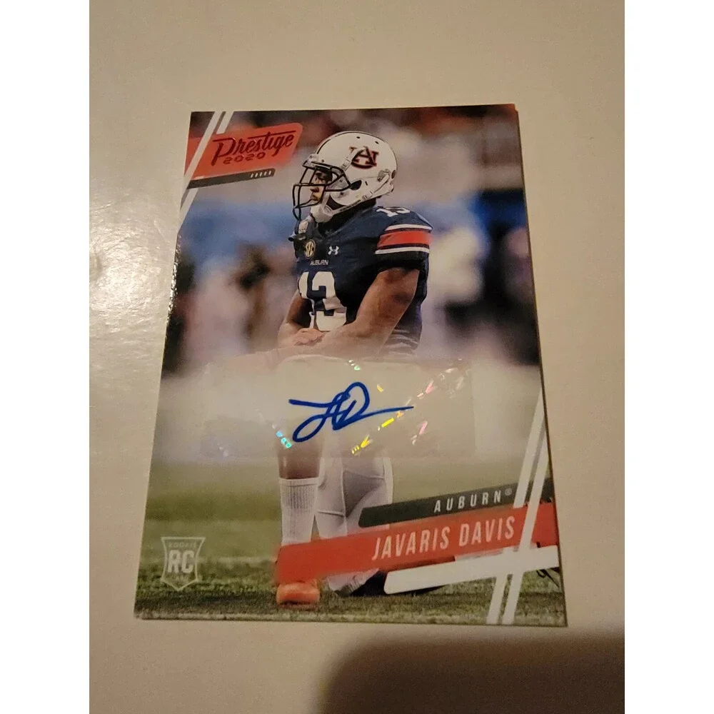 2020 Prestige Draft Rookie Auto Red #9 Javaris Davis Auburn Chiefs